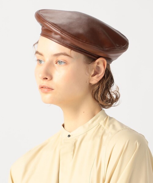 「FERRUCCIO VECCHI」 ベレー帽 FREE ブラック レディース_画像2