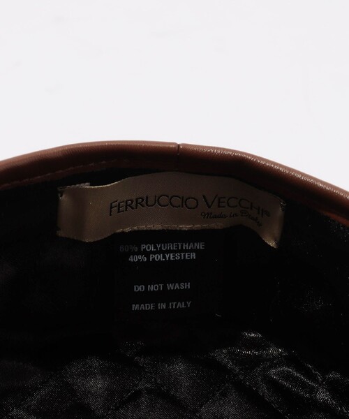 「FERRUCCIO VECCHI」 ベレー帽 FREE ブラック レディース_画像6