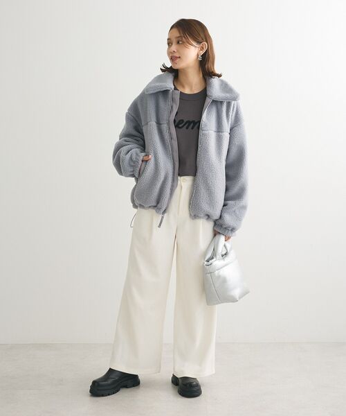 「Green Parks」 コーデュロイパンツ FREE チャコールグレー レディース_画像3