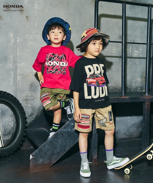 F.O.KIDS（エフオーキッズ） tシャツ HONDAコラボ4柄Tシャツ 天竺編み