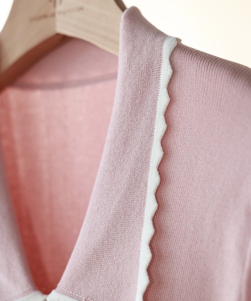 「SAISON DE PAPILLON」 ニットワンピース L ピンク レディース_画像4