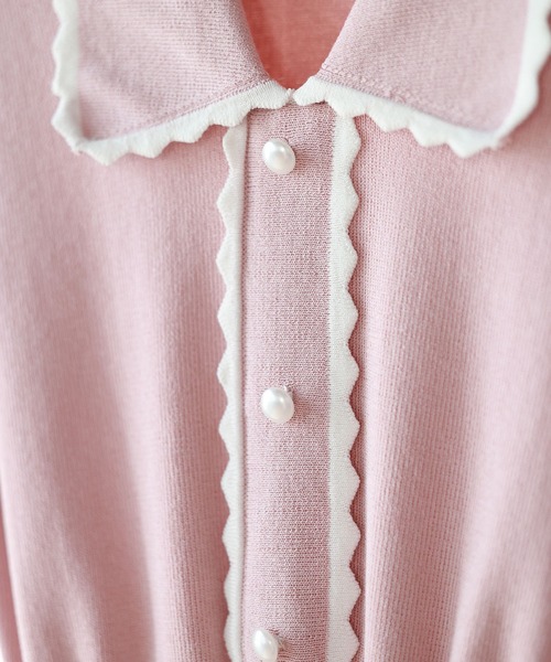 「SAISON DE PAPILLON」 ニットワンピース L ピンク レディース_画像5