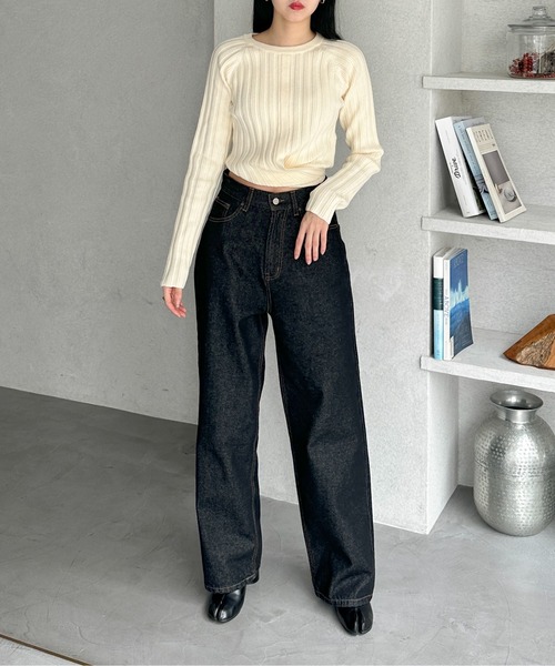 「feepur」 長袖ニット MEDIUM ブラック レディース_画像2