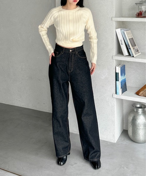 「feepur」 長袖ニット MEDIUM ブラック レディース_画像3