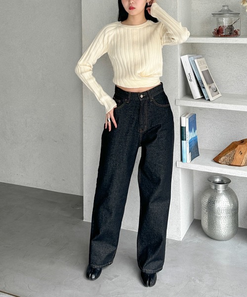 「feepur」 長袖ニット MEDIUM ブラック レディース_画像4