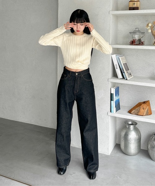 「feepur」 長袖ニット MEDIUM ブラック レディース_画像5
