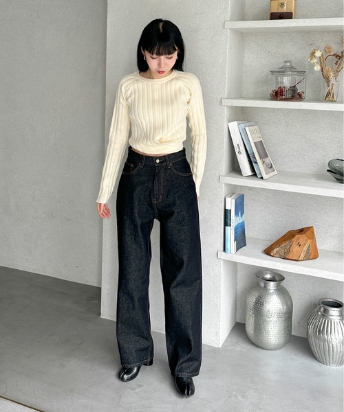 「feepur」 長袖ニット MEDIUM ブラック レディース_画像6