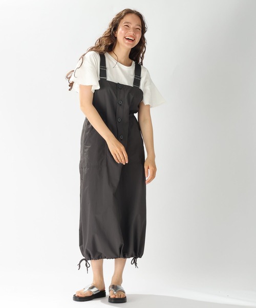 niko and…（ニコアンド） サロペットスカート MEDIUM グレー