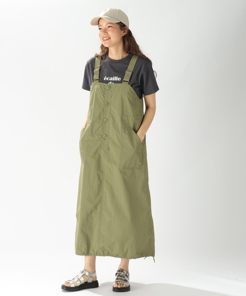 niko and…（ニコアンド） サロペットスカート MEDIUM グレー