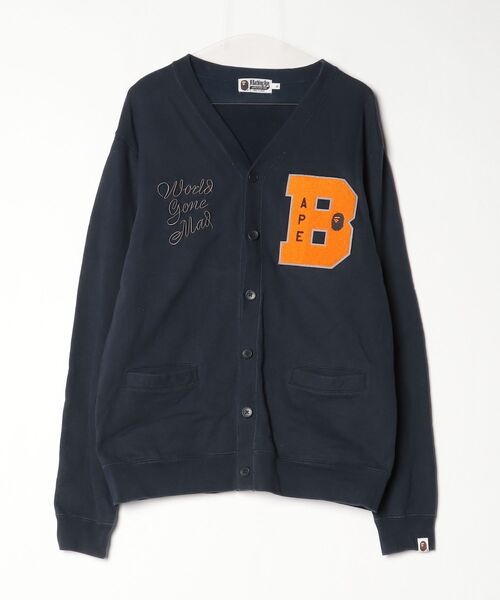 A BATHING APE」 カーディガン X-LARGE ネイビー メンズ A BATHING APE 