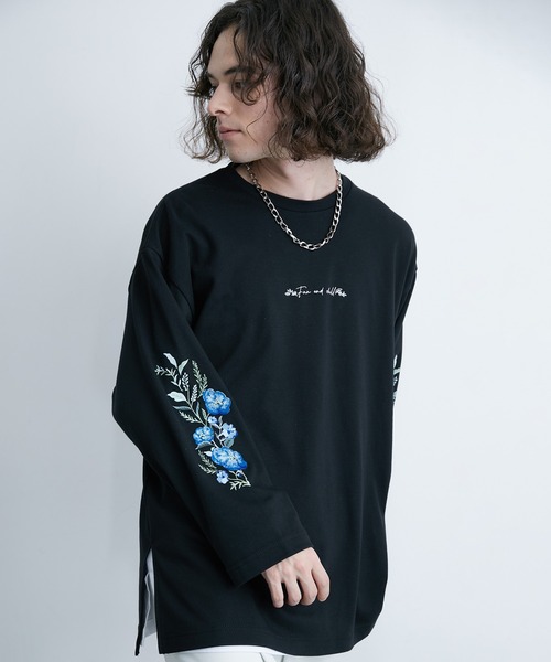 「JUNRED」 長袖Tシャツ S ブラック メンズ_画像2