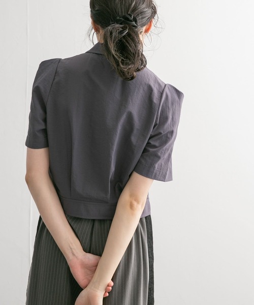 「KBF」 半袖シャツ ONE チャコールグレー レディース_画像5