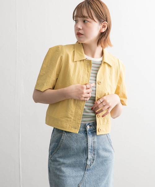 「KBF」 半袖シャツ ONE チャコールグレー レディース_画像9