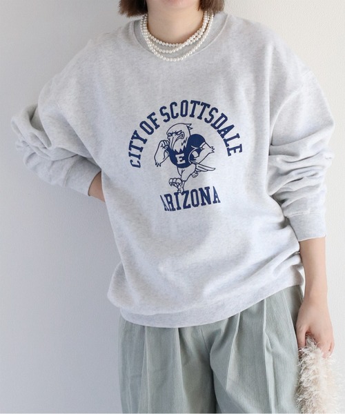 「SCREEN STARS」 スウェットカットソー「cepoコラボ」 L グレー レディース_画像6