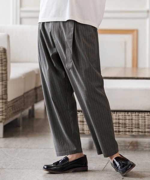CAMBIO（カンビオ） スラックス mp14687-Classic Pinstripe Two Tuck