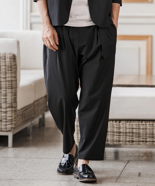 CAMBIO（カンビオ） スラックス mp14687-Classic Pinstripe Two Tuck