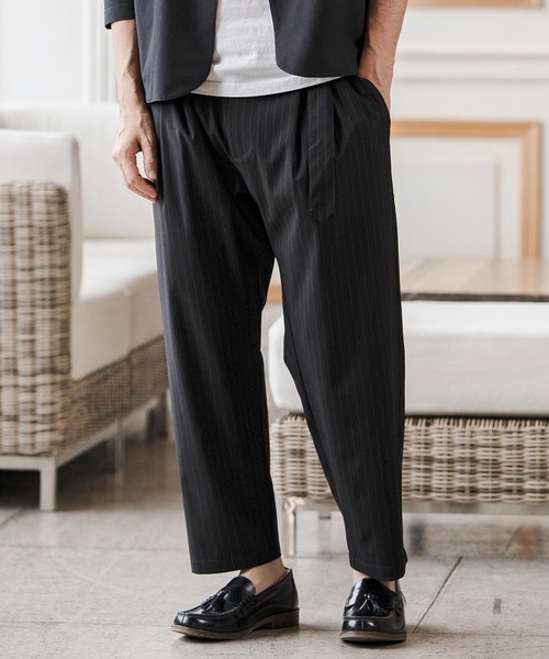 CAMBIO（カンビオ） スラックス mp14687-Classic Pinstripe Two Tuck