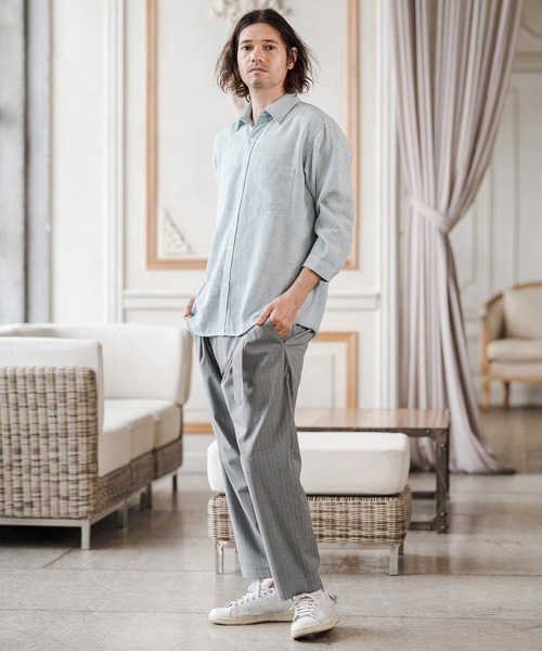 CAMBIO（カンビオ） スラックス mp14687-Classic Pinstripe Two Tuck