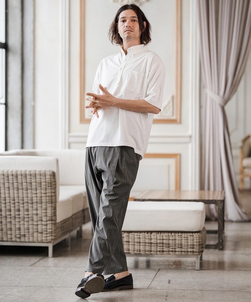 CAMBIO（カンビオ） スラックス mp14687-Classic Pinstripe Two Tuck