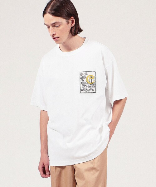 「CABaN」 半袖Tシャツ L ホワイト系その他 メンズ_画像2