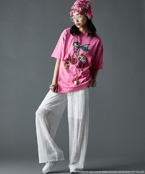GEVS.（ジェイヴィス） 「パワーパフ ガールズ」半袖Tシャツ 5L オフ