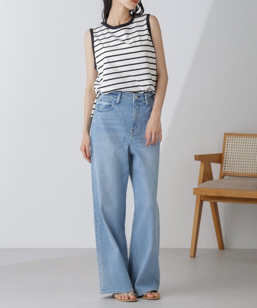 「Healthy denim」 デニムパンツ 24 ライトブルー レディース_画像8