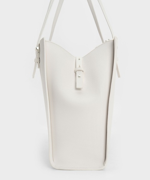 「CHARLES & KEITH」 2WAYバッグ X-LARGE ホワイト レディース