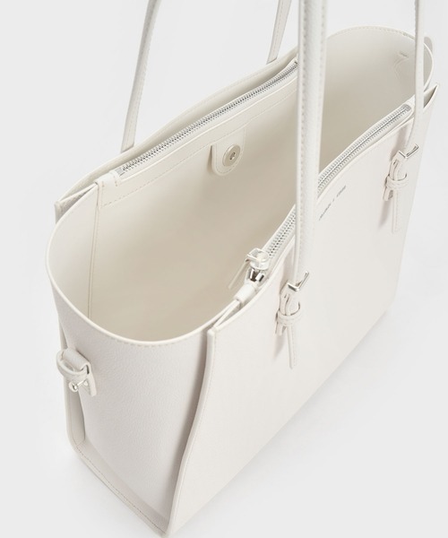 「CHARLES & KEITH」 2WAYバッグ X-LARGE ホワイト レディース