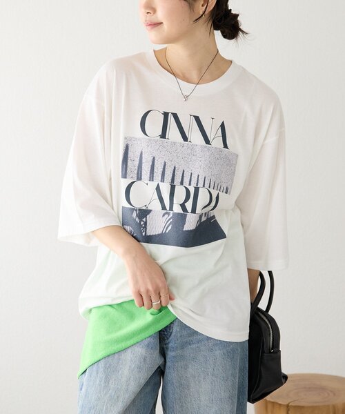 tシャツ 「A・MONN」「オーバーサイズ/オリジナルロゴ」spice Tee レディースの画像