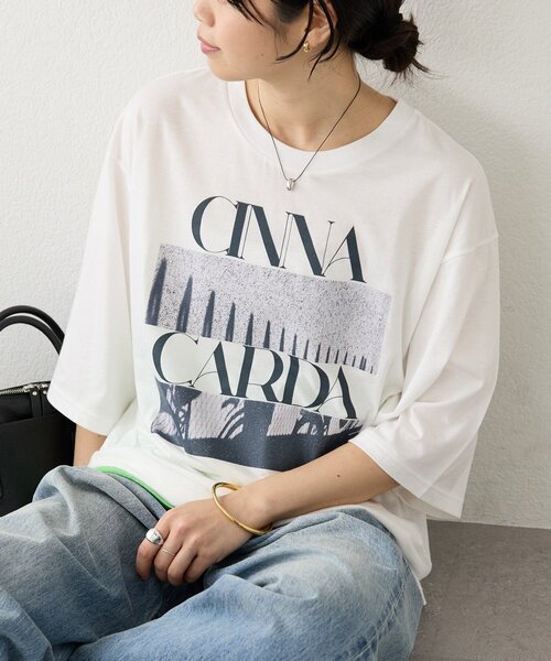 tシャツ 「A・MONN」「オーバーサイズ/オリジナルロゴ」spice Tee レディースの画像