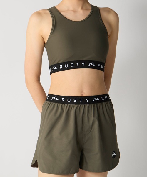 RUSTY 水着 RUSTY（ラスティ） 水着 水着 4点セット 半袖ラッシュT ショートパンツ