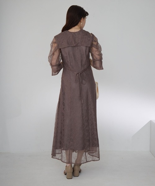 「Dorry Doll」 半袖ワンピース M グレイッシュブルー レディース_画像5