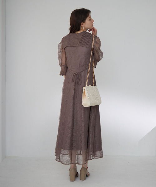 「Dorry Doll」 半袖ワンピース M グレイッシュブルー レディース_画像6