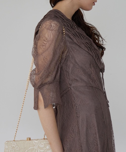 「Dorry Doll」 半袖ワンピース M グレイッシュブルー レディース_画像8