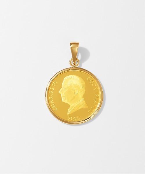 ネックレス K24/K18 コイン ペンダント トップ（Unicorn Coin）1/20 レディース メンズの画像