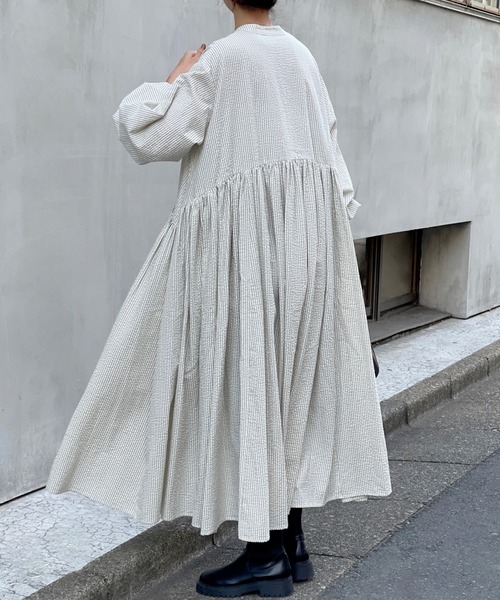 「BEARDSLEY」 長袖ワンピース L アイボリー レディースの画像