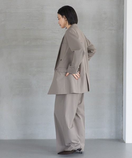 「A part by」 スラックス SMALL チャコールグレー レディース_画像3
