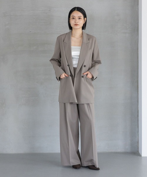 「A part by」 スラックス SMALL チャコールグレー レディース_画像4
