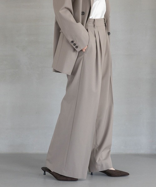 「A part by」 スラックス SMALL チャコールグレー レディース_画像5