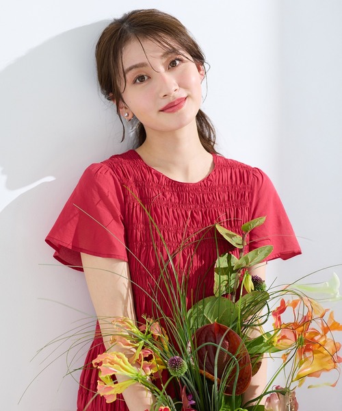 Rose Tiara（ローズティアラ） ワンピース シャーリングマキシ丈