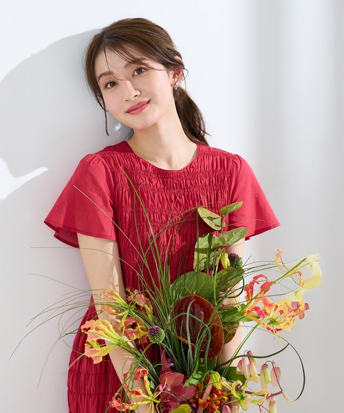 Rose Tiara（ローズティアラ） ワンピース シャーリングマキシ丈