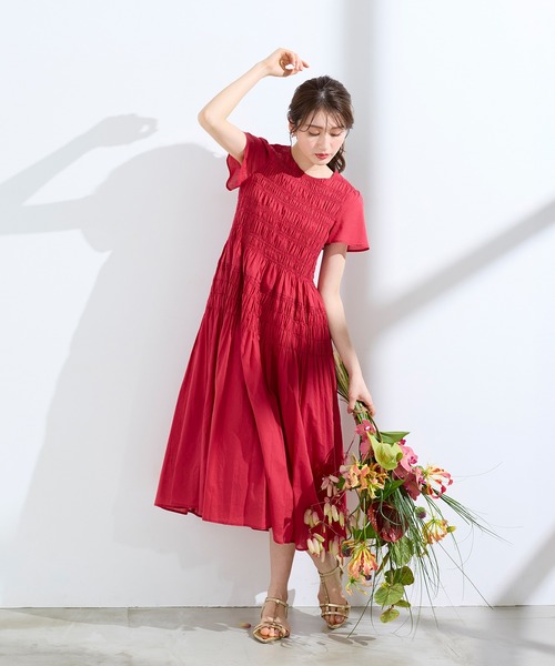 Rose Tiara（ローズティアラ） ワンピース シャーリングマキシ丈