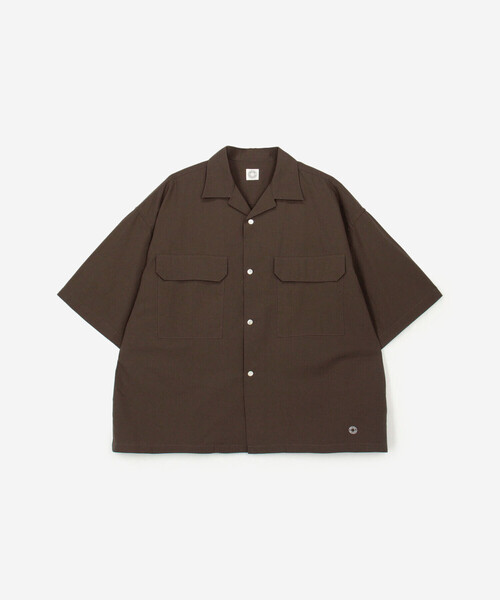 シャツ ORCIVAL | コットンリネン オープンカラー半袖シャツ MEN メンズの画像