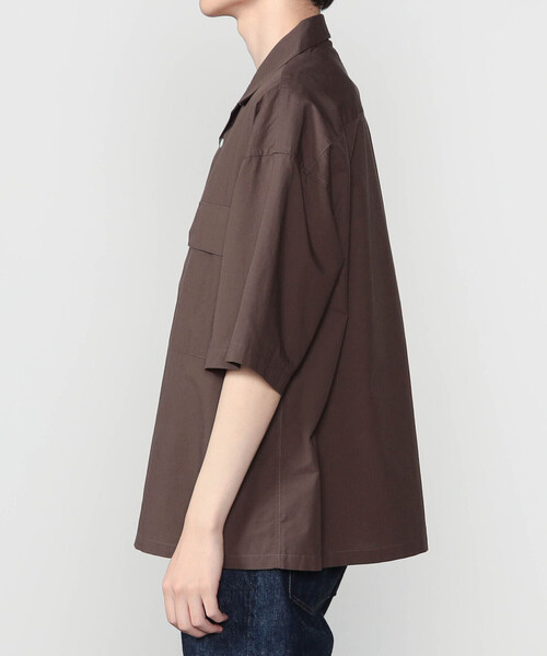 シャツ ORCIVAL | コットンリネン オープンカラー半袖シャツ MEN メンズの画像