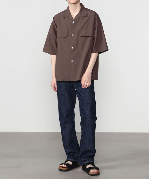 シャツ ORCIVAL | コットンリネン オープンカラー半袖シャツ MEN メンズの画像
