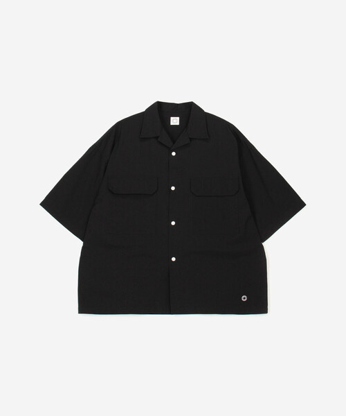 シャツ ORCIVAL | コットンリネン オープンカラー半袖シャツ MEN メンズの画像