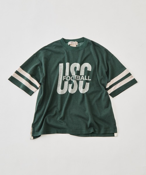 週末限定価格【REMI RELIEF】USC PRINT FOOTBALL T REMI RELIEF（レミ レリーフ） tシャツ 「REMI RELIEF/レミレリーフ」R