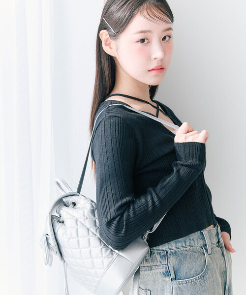 「OLIVE des OLIVE」 ニットアンサンブル FREE オフホワイト レディース_画像4