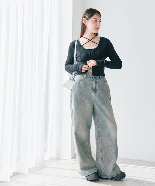 「OLIVE des OLIVE」 ニットアンサンブル FREE オフホワイト レディース_画像8