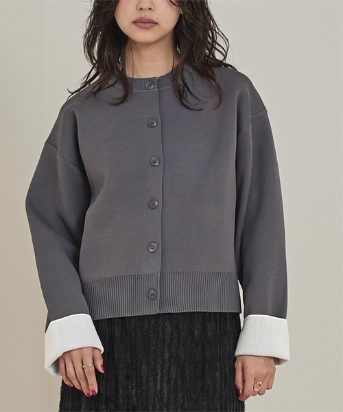 「miette」 ニットカーディガン M ブラウン レディース_画像9